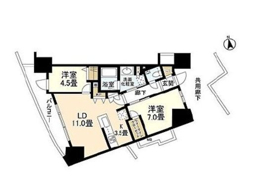 プラウドシティ東雲キャナルマークス 3階 間取り図
