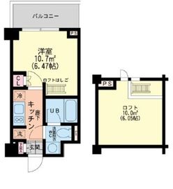 エスティメゾン新中野 407 間取り図