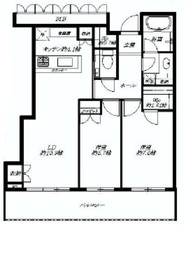 パークタワー目黒 23階 間取り図