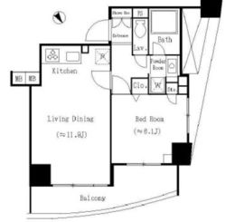 アーバネックス戸越銀座 403 間取り図