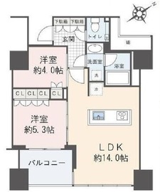 ローレルタワールネ浜松町 19階 間取り図