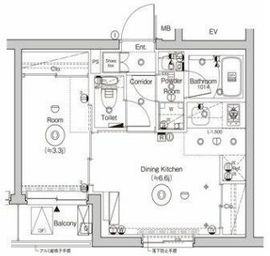 シーフォルム門前仲町 3階 間取り図