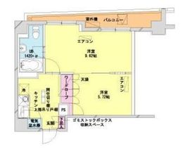 HF八丁堀レジデンス2 1305 間取り図