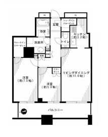 クレストプライムタワー芝 28階 間取り図