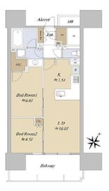 シティタワー駒沢大学ステーションコート 14階 間取り図