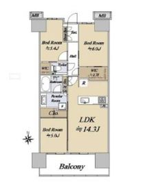 メイツ深川住吉 15階 間取り図