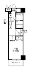 レジディア上野御徒町 1004 間取り図