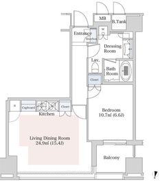 ラ・トゥール新宿 2504 間取り図