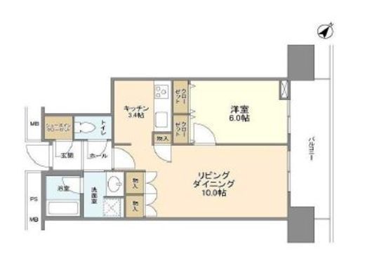 リガーレ日本橋人形町 29階 間取り図