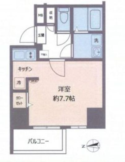 クレイシア蔵前 6階 間取り図