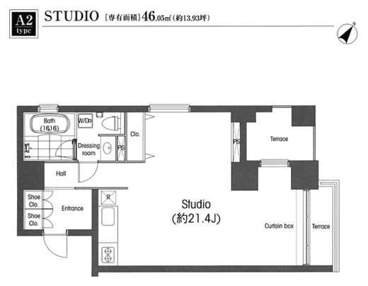 コンフォリア南青山 402 間取り図