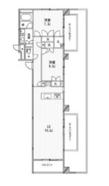 フロンティアテラス目黒 501 間取り図