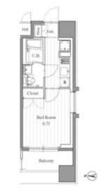 フィットエル森下 1011 間取り図