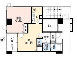 クレール中野 701 間取り図