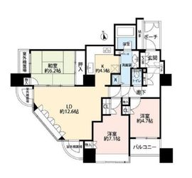 西早稲田シティタワー 3階 間取り図