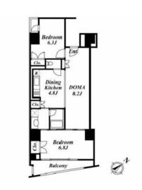 ロジェ二番町 8F1 間取り図