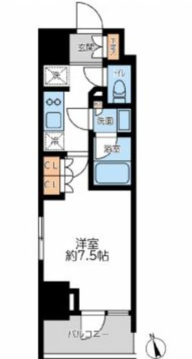 プライマル浅草言問通 201 間取り図