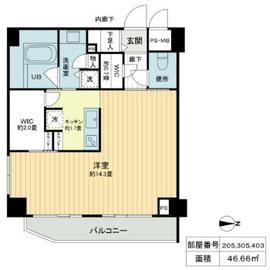 HF中野坂上レジデンス 4階 間取り図