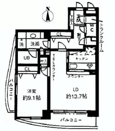 シルフィード南平台 1階 間取り図