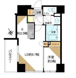 ローレルコート市ヶ谷 3階 間取り図