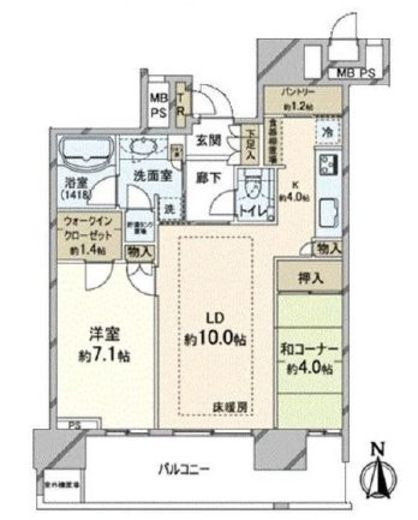 THE TOYOSU TOWER 23階 間取り図