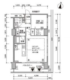 東雲キャナルコートCODAN 17-614 間取り図