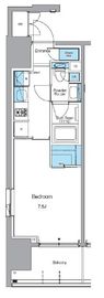 ブラウ上野入谷 201 間取り図