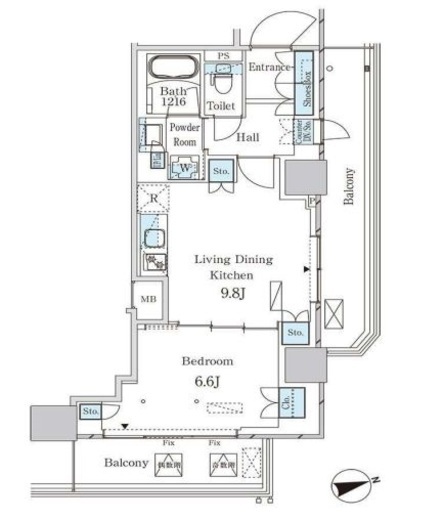 パークアクシス大塚ステーションゲートタワー 1501 間取り図