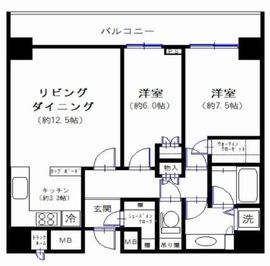 渋谷アインス 14階 間取り図