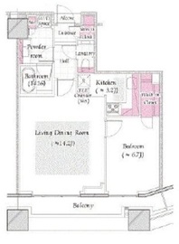 コンシェリア西新宿タワーズウエスト 19階 間取り図