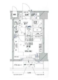 コンシェリア新橋 12階 間取り図