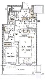 プラウドタワー千代田富士見 6階 間取り図