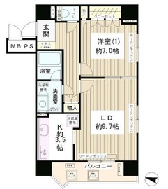 ハイクラッセ日本橋浜町 602 間取り図