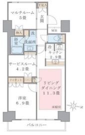 ブリリアイスト東雲キャナルコート 1123 間取り図