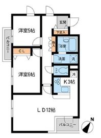 ローレルフラット 306 間取り図