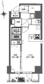 La Douceur東神田 (ラドゥセール東神田) 1001 間取り図