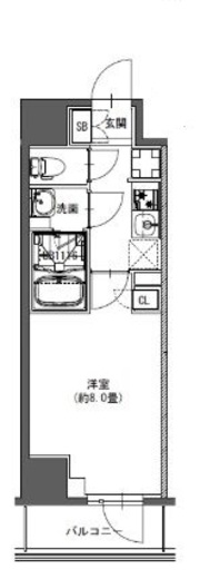 La Douceur東神田 (ラドゥセール東神田) 1003 間取り図