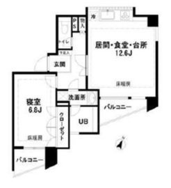 サンコーレジデンス千駄ヶ谷 701 間取り図