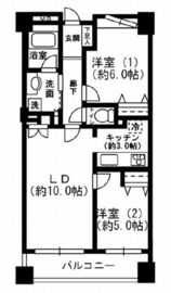 レジディア根岸 302 間取り図