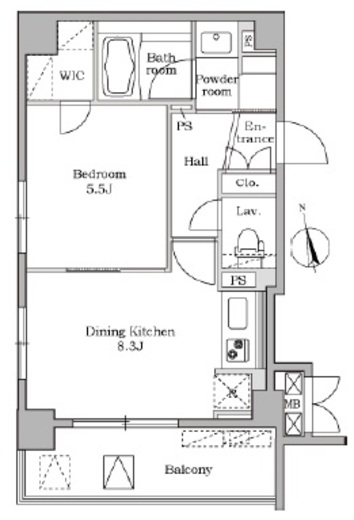 レジディア大井町2 501 間取り図