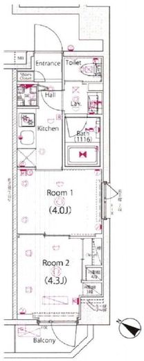 ガーラ・プレシャス赤坂見附 4階 間取り図