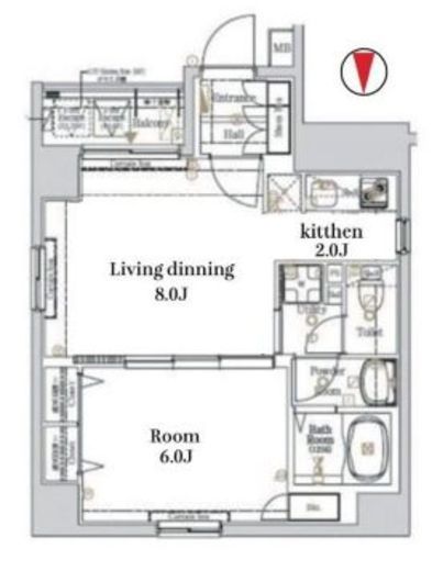 ログ銀座東 7階 間取り図