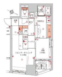 ハーモニーレジデンス千代田岩本町 201 間取り図