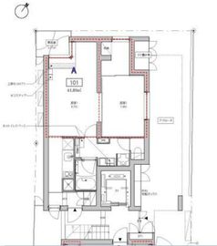 プラティーク不動前 101 間取り図