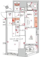 ハーモニーレジデンス千代田岩本町 401 間取り図