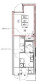 プラティーク不動前 201 間取り図