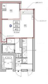 プラティーク不動前 202 間取り図