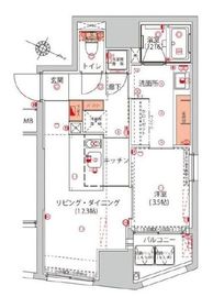 ハーモニーレジデンス千代田岩本町 701 間取り図