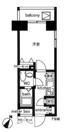 レジディア日本橋人形町2 1206 間取り図