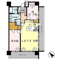 ロイヤルパークス豊洲 407 間取り図